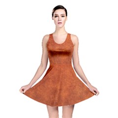 Faux Leather Brown 2 Reversible Skater Dress by skindeep