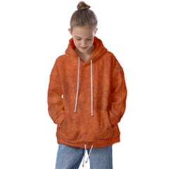Faux Leather Brown 2 Kids  Oversized Hoodie