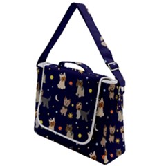 Terrier Cute Dog With Stars Sun And Moon Box Up Messenger Bag by SychEva