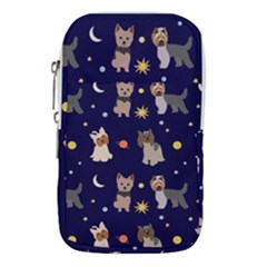 Terrier Cute Dog With Stars Sun And Moon Waist Pouch (small) by SychEva