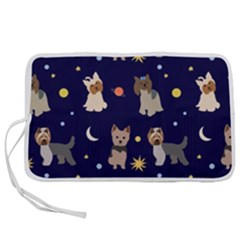 Terrier Cute Dog With Stars Sun And Moon Pen Storage Case (s) by SychEva