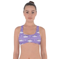 Pug Dog On A Cloud Got No Strings Sports Bra by SychEva