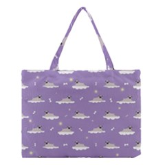 Pug Dog On A Cloud Medium Tote Bag by SychEva