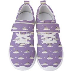 Pug Dog On A Cloud Men s Velcro Strap Shoes by SychEva