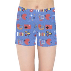 Blue 50s Kids  Sports Shorts by InPlainSightStyle