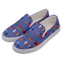 Blue 50s Men s Canvas Slip Ons View2