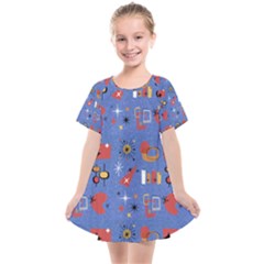 Blue 50s Kids  Smock Dress by InPlainSightStyle