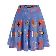 Blue 50s High Waist Skirt by InPlainSightStyle