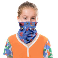 Blue 50s Face Covering Bandana (kids) by InPlainSightStyle