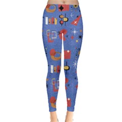 Blue 50s Leggings 