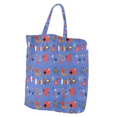 Blue 50s Giant Grocery Tote