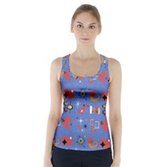 Blue 50s Racer Back Sports Top by InPlainSightStyle