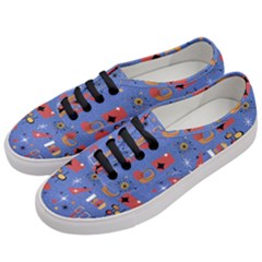 Blue 50s Women s Classic Low Top Sneakers by InPlainSightStyle