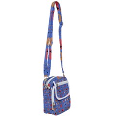 Blue 50s Shoulder Strap Belt Bag by InPlainSightStyle