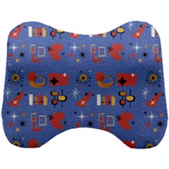 Blue 50s Head Support Cushion by InPlainSightStyle