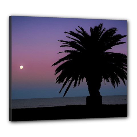 Sunset Coastal Scene, Montevideo Uruguay Canvas 24  X 20  (stretched) by dflcprintsclothing