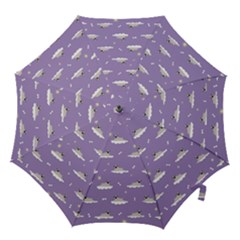 Cheerful Pugs Lie In The Clouds Hook Handle Umbrellas (small) by SychEva