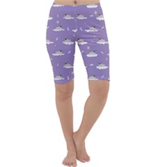 Cheerful Pugs Lie In The Clouds Cropped Leggings  by SychEva