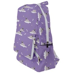 Cheerful Pugs Lie In The Clouds Travelers  Backpack by SychEva