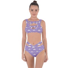 Cheerful Pugs Lie In The Clouds Bandaged Up Bikini Set  by SychEva