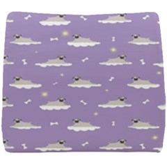 Cheerful Pugs Lie In The Clouds Seat Cushion by SychEva