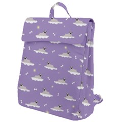 Cheerful Pugs Lie In The Clouds Flap Top Backpack by SychEva