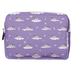 Cheerful Pugs Lie In The Clouds Make Up Pouch (Medium)