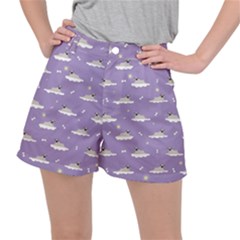 Cheerful Pugs Lie In The Clouds Ripstop Shorts by SychEva