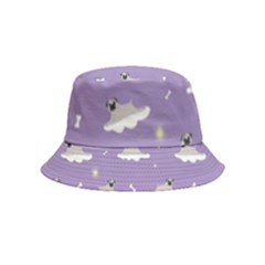 Cheerful Pugs Lie In The Clouds Inside Out Bucket Hat (kids) by SychEva