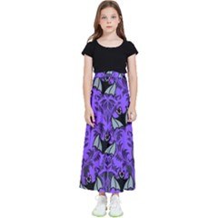 Halloween Friggin Bats Kids  Flared Maxi Skirt by InPlainSightStyle