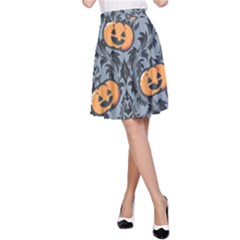 Halloween Jack O Lantern A-line Skirt by InPlainSightStyle