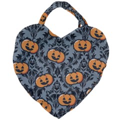 Halloween Jack O Lantern Giant Heart Shaped Tote by InPlainSightStyle