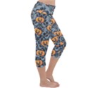 Halloween Jack o Lantern Lightweight Velour Capri Yoga Leggings View3