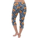 Halloween Jack o Lantern Lightweight Velour Capri Yoga Leggings View4