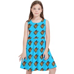 Monarch Butterfly Print Kids  Skater Dress