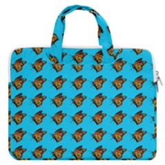 Monarch Butterfly Print Macbook Pro Double Pocket Laptop Bag by Kritter