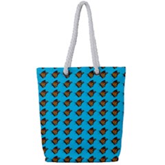Monarch Butterfly Print Full Print Rope Handle Tote (small) by Kritter