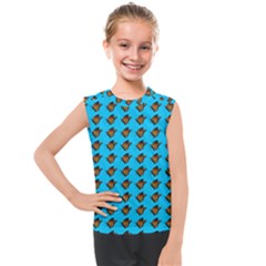 Monarch Butterfly Print Kids  Mesh Tank Top by Kritter