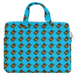 Monarch Butterfly Print Macbook Pro Double Pocket Laptop Bag (large) by Kritter