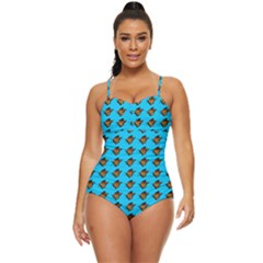 Monarch Butterfly Print Retro Full Coverage Swimsuit by Kritter