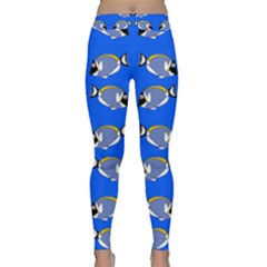 Powder Blue Tang Print Classic Yoga Leggings by Kritter