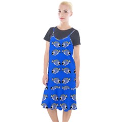 Powder Blue Tang Print Camis Fishtail Dress by Kritter