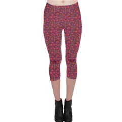 Pink Zoas Print Capri Leggings  by Kritter