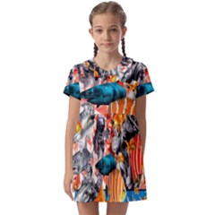 Point Of Entry Kids  Asymmetric Collar Dress