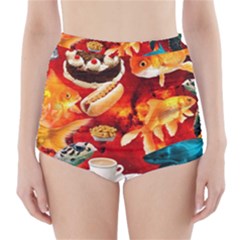 Through Space And Time 4 High-waisted Bikini Bottoms by impacteesstreetwearcollage