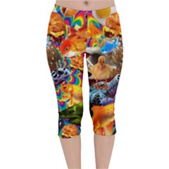 Journey Through Time Velvet Capri Leggings  by impacteesstreetwearcollage