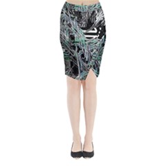 Robotic Endocrine System Midi Wrap Pencil Skirt by MRNStudios