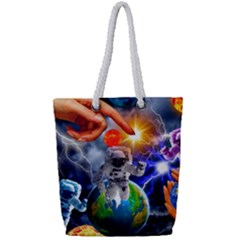 Riding The Storm Out Full Print Rope Handle Tote (small) by impacteesstreetwearcollage