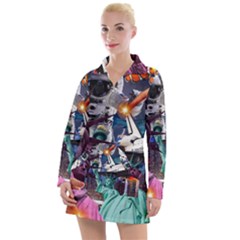 Journey Through Time Nyc Women s Long Sleeve Casual Dress by impacteesstreetwearcollage