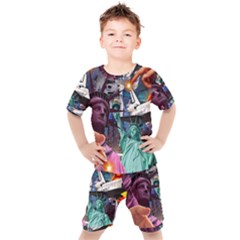 Journey Through Time Nyc Kids  Tee And Shorts Set by impacteesstreetwearcollage